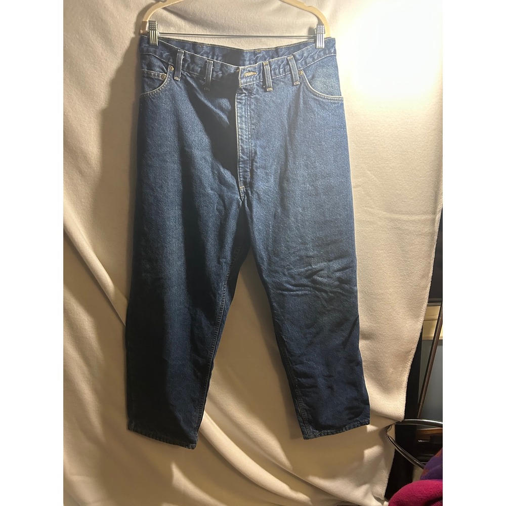 Carhartt B21 DST Mens Flannel‎ Lined Denim Dungaree Jeans Dark Stone 44x30